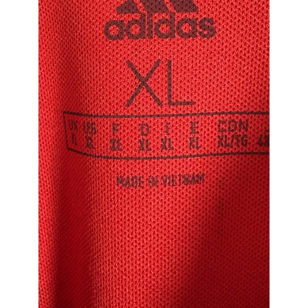 Adidas polo shirt size xl team u.s.a. golf polyester 1/4 button